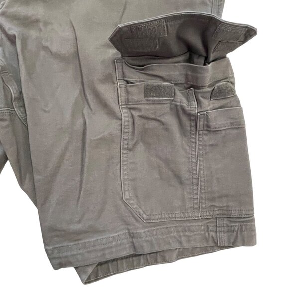 Duluth Trading Co Mens 46 Gray Flex Fire Hose Cargo Shorts Utility Pockets - Picture 8 of 15